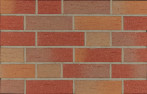 Фасадна клінкерна плитка 14090 rot-bunt genarbt besandet