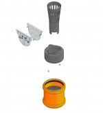 Комплект аксесуарів HAURATON TOP Х (2 глухі заглушки, вертикальний випуск, корзина для крупного сміття та гідрозатвор)